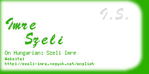 imre szeli business card